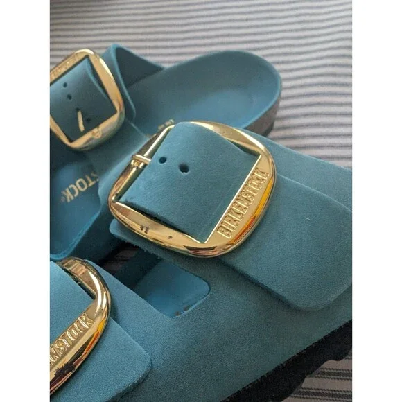 Birkenstock Arizona Big Buckle Biscay Bay Narrow Fit EU 41 US 10 - Picture 5 of 12